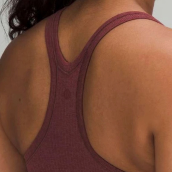 Lululemon Ebb Street Tank Full length in Burgundy red size 6 - Picture 2 of 5